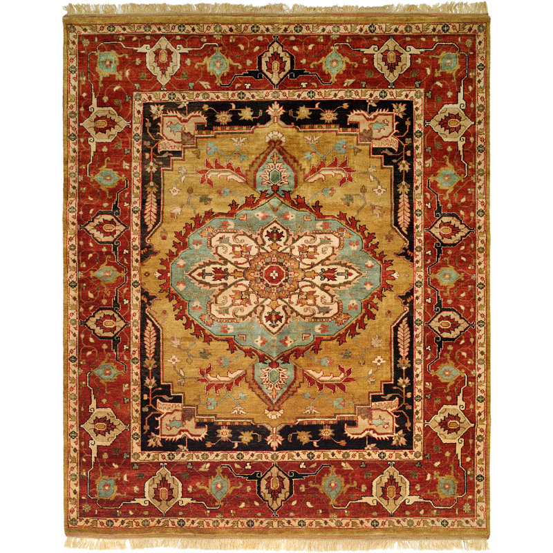 Wool Oriental Area Rug, Rectangle 4' x 6'