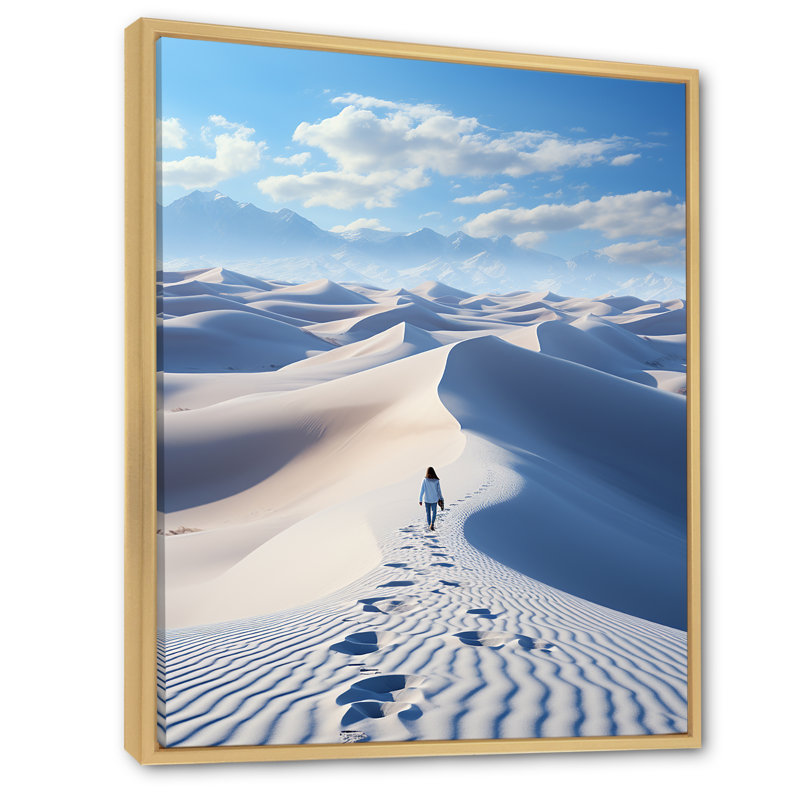 Snow Desert Winters Solitude - impression, H 32 po x l 24 po x P 1 po, Cadre naturel flottant