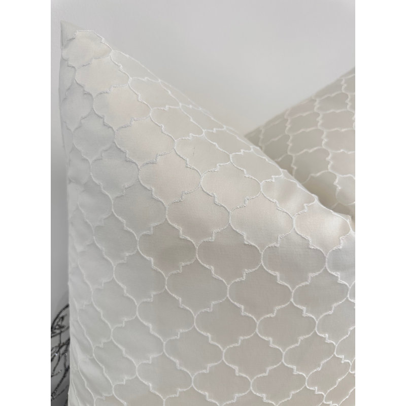 Abstract Ivory Square Cushion Cover