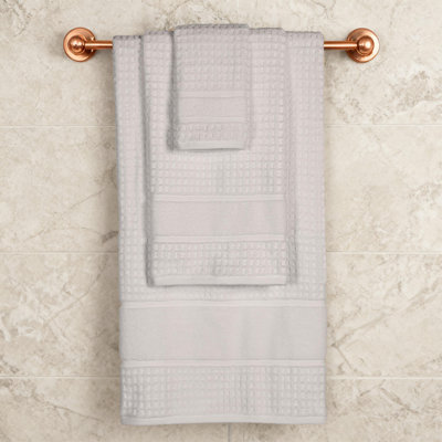  Zero-Twist Cotton Towel Set - Honeycomb Waffle Texture - Quick-Dry