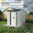 6 ft. x 5 ft. Outdoor Metal Storage Shed with Sliding Doors-123386290-123386291