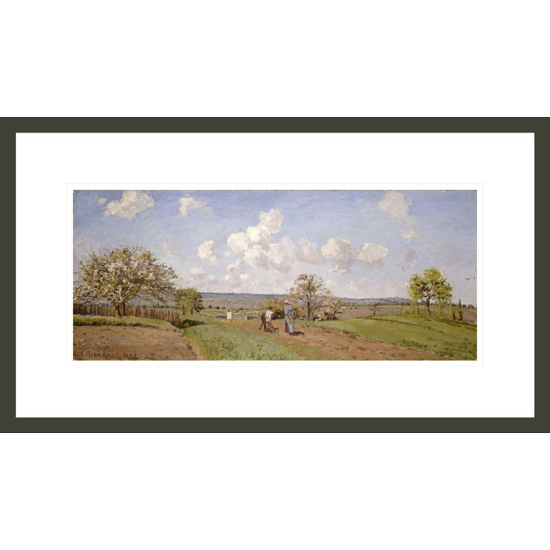 «Spring» par Camille Pissarro - estampe numérique encadrée, H 12,51 po x l 21,75 po