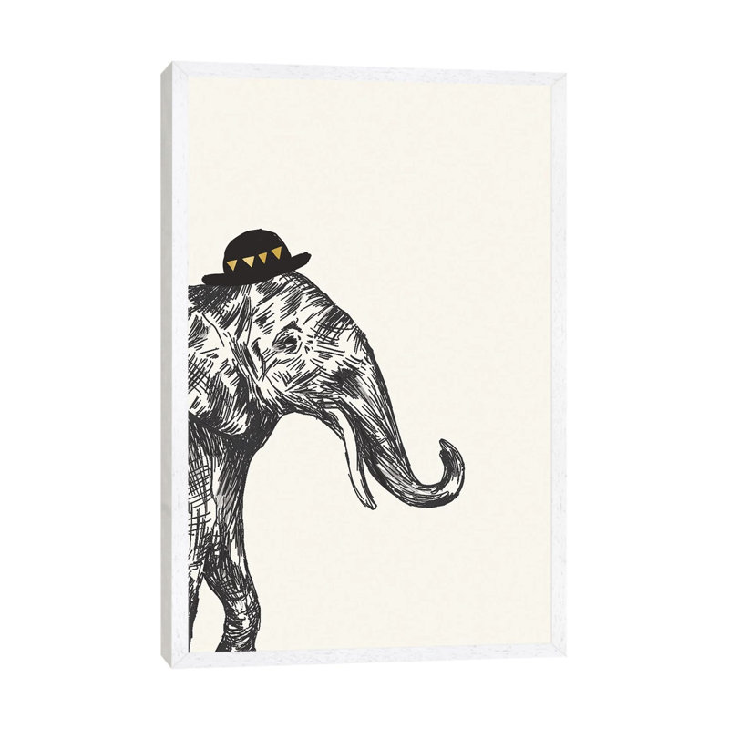 Elephant I by Heather McLaughlin - Gallery-Wrapped Canvas Giclée on Canvas, White Floater Framed, 66.04 cm H x 45.72 cm W