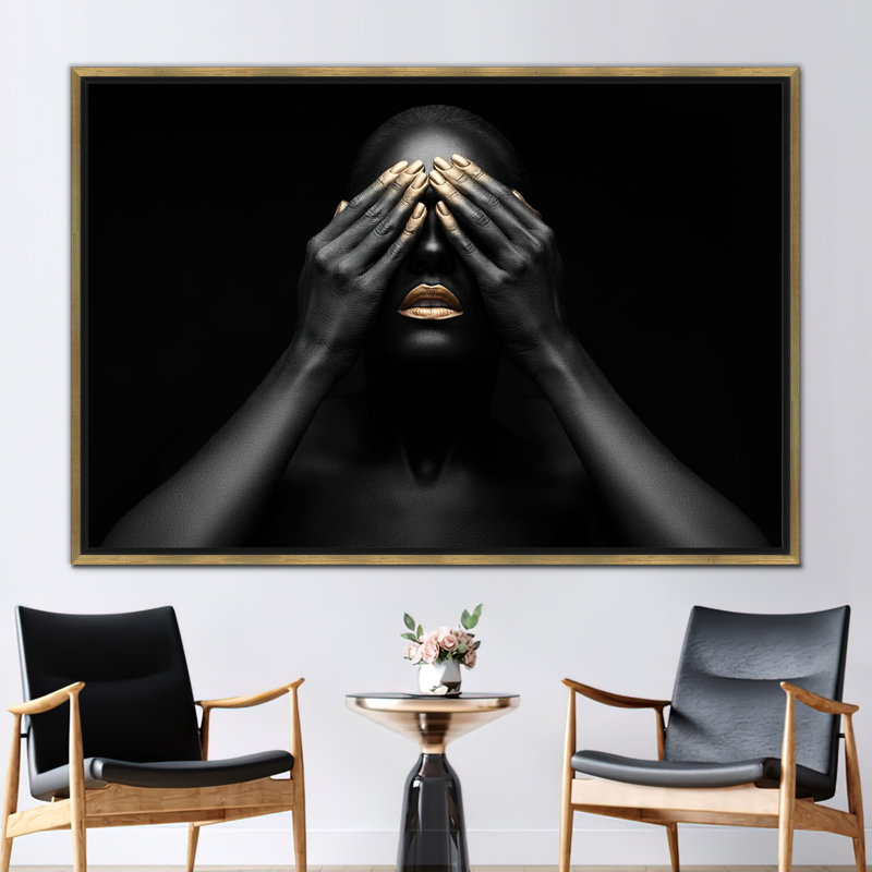Print on Canvas, 60 cm H x 90 cm W, Gold Floater Framed
