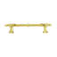Charlemagne classic 4 inch center to center pull with small fleur de lys on ends  in finish Florentine Gold-1150928973