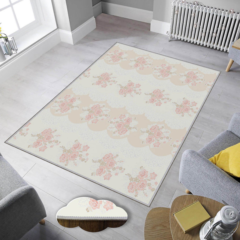 Premium 3D Printed Carpet, 4.6 x 7.2 Feet, 1% Polyester, .3 Inches Pile Height | Antibacterial, Non-Slip Underside, Machine Washable | Perfect for Living Room, Bedroom, and Kids' Play Areas, Durable & Stylish