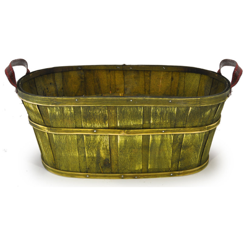 August Grove® Solid Wood Decorative Basket, Green