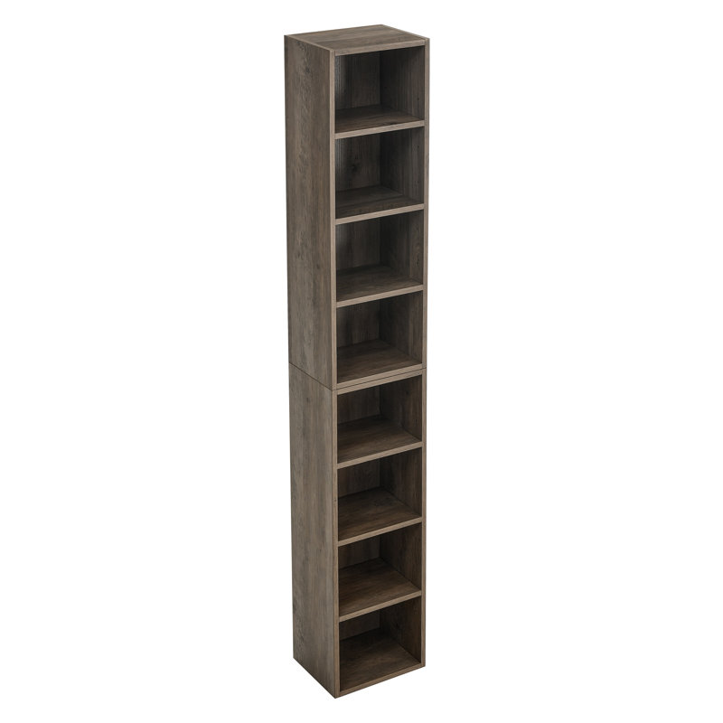8-Tier Media Tower Rack, Black