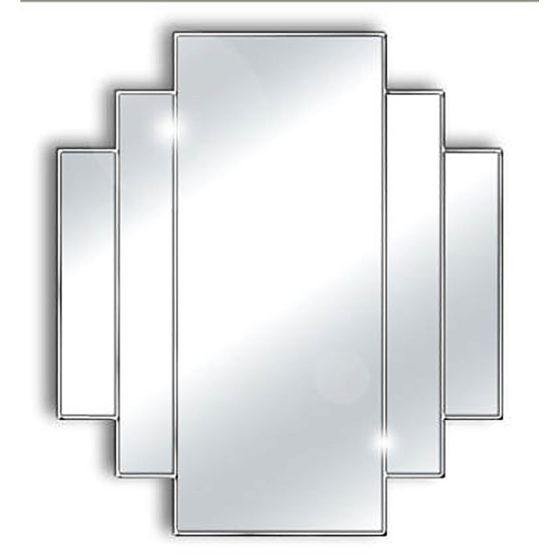 Yoselin Flat Wall Mirror, Silver