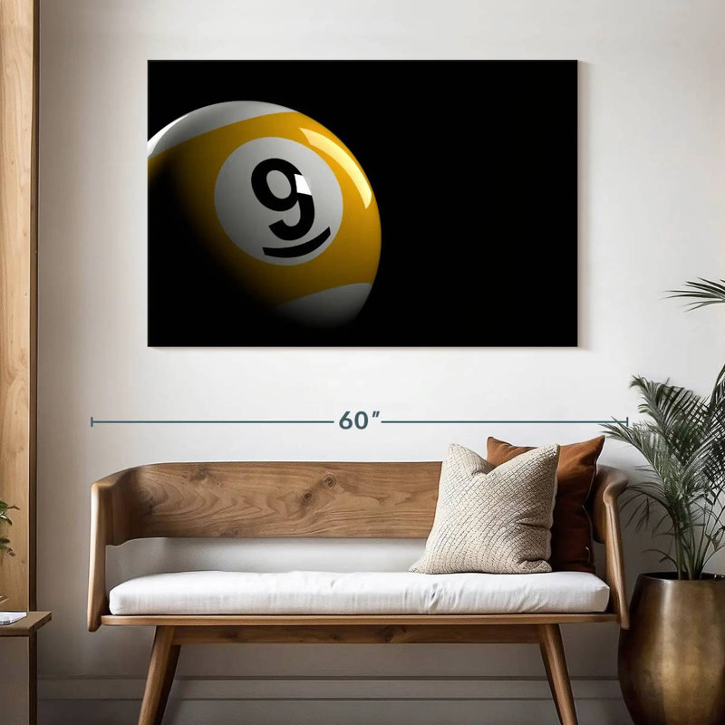 Senne Billiards Nine Ball, H 32 po x l 48 po