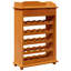 Support à vin vidaXL brun en bois de pin massif 58 x 28 x 90 cm