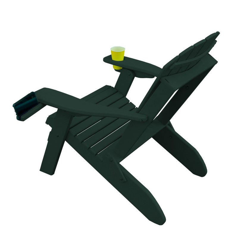 Dermando Foldable Outdoor Adirondack Chair, Turf Green
