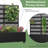 Outdoor Metal Planter Box Raised Garden Beds with Trellis-1777962550