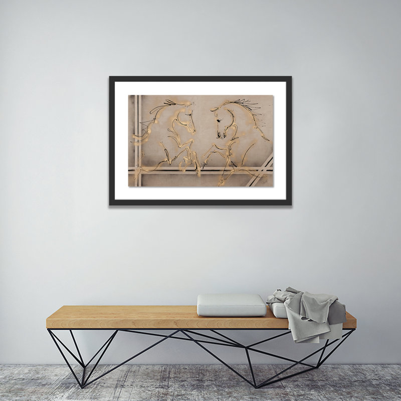 Greeting Print by Donna Bernstein, Black, 48" H x 72" W x 2.5" D