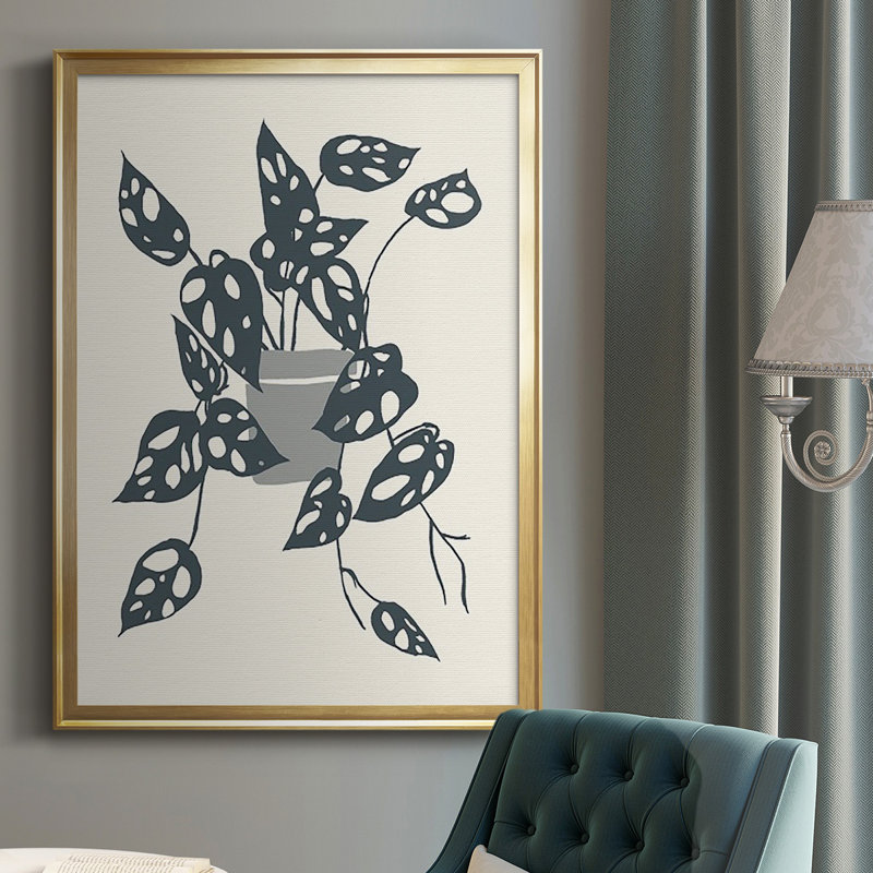 «Growing Leaves IV», reproduction encadrée de qualité supérieure - prête à être accrochée, L 30,5 po x H 42,5 po