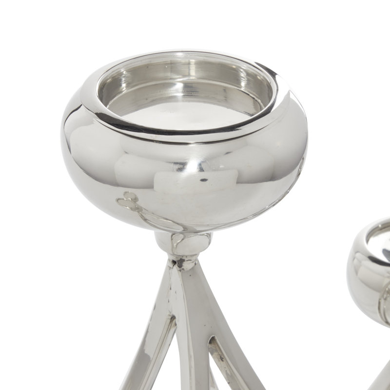 15.3'' H Stainless Steel Tabletop Candelabra