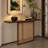 Retro Nut-Brown Solid Wood Console Table-1310024964