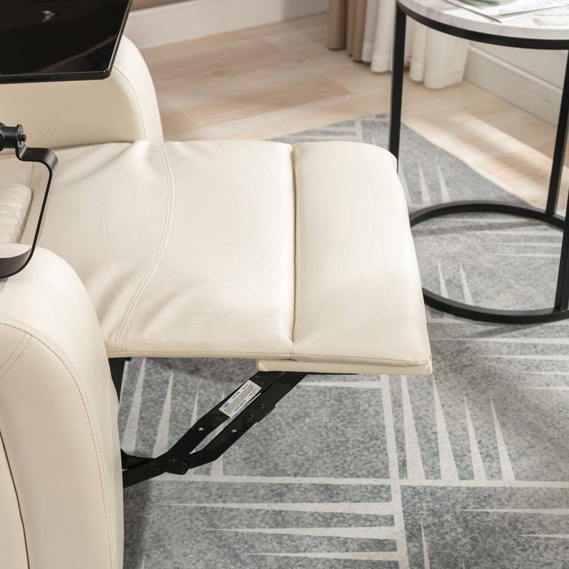 Fauteuil inclinable pivotant électrique avec rotation à 270°, tablette et port USB