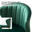 Chaise de salle à manger capitonnée en velours à oreilles moderne Euclid-1682262369