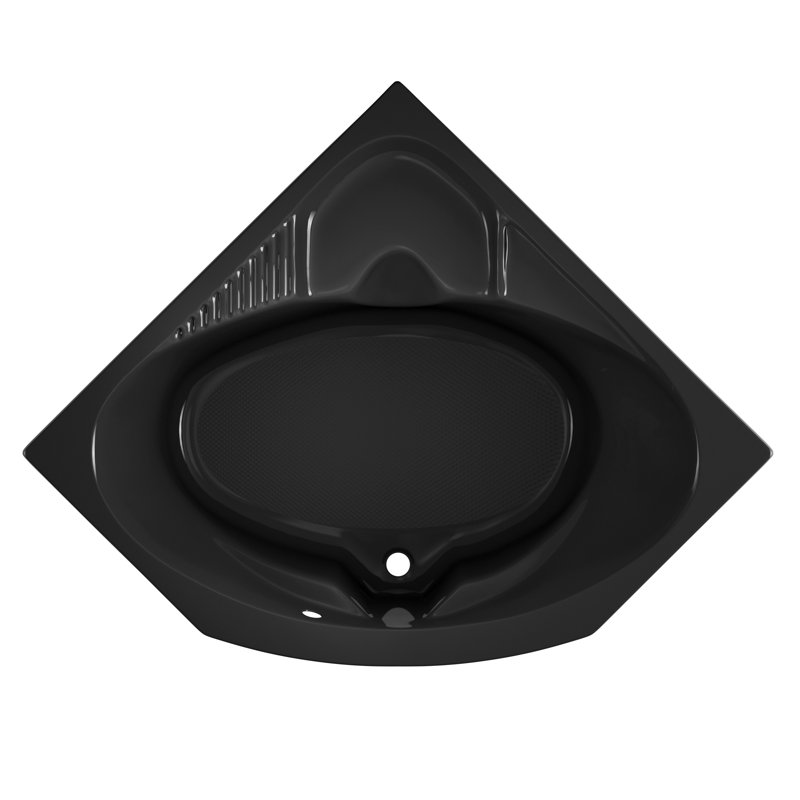 Baignoire de trempage de coin 55 po x 55 po Capella, Noir