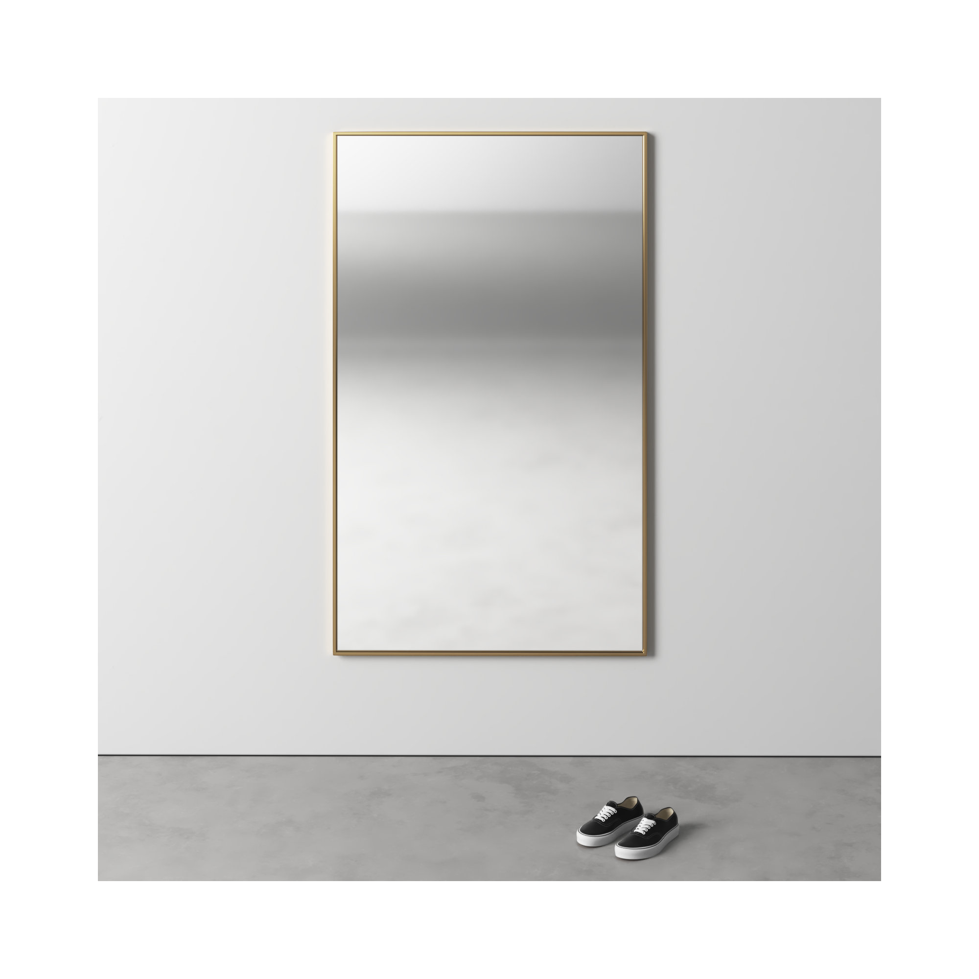 Sabine Metal Rectangle Wall Mirror, Brass, 60" x 36"