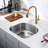 D Shape Undermount Stainless Steel Single Bowl Kitchen Sink-111566789