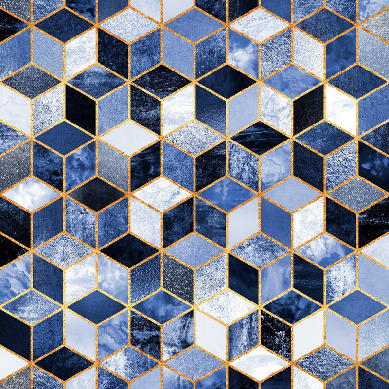Cubes bleus, L 12 po x H 12 po