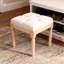 Petit banc rembourré, banc carré rembourré avec repose-pieds rustique, tabourets de coiffeuse pour la chambre à coucher, beige 15,75 po x 15,75 po x 15,75 po