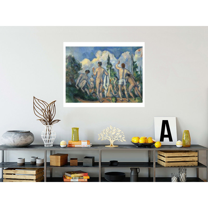 Baigneurs (Baigneurs), impression sur toile de Paul Cézanne, H 32 po x l 40 po