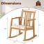 1 chaise berçante PCS avec assise rembourrée, dossier à lattes et accoudoirs courbés pour le salon-182837300-182837302