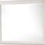 Miroir de commode 48 po Loji, cadre gris vieilli, bois d'hévéa massif