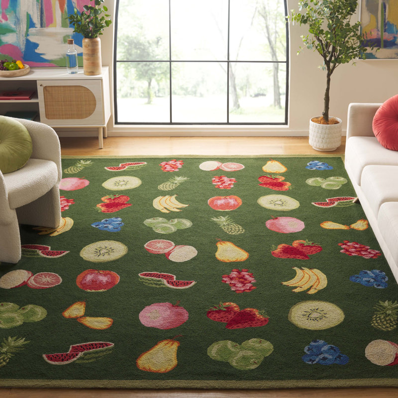 Tapis en laine crocheté à la main Demitro, Rectangle 9 pi x 12 pi