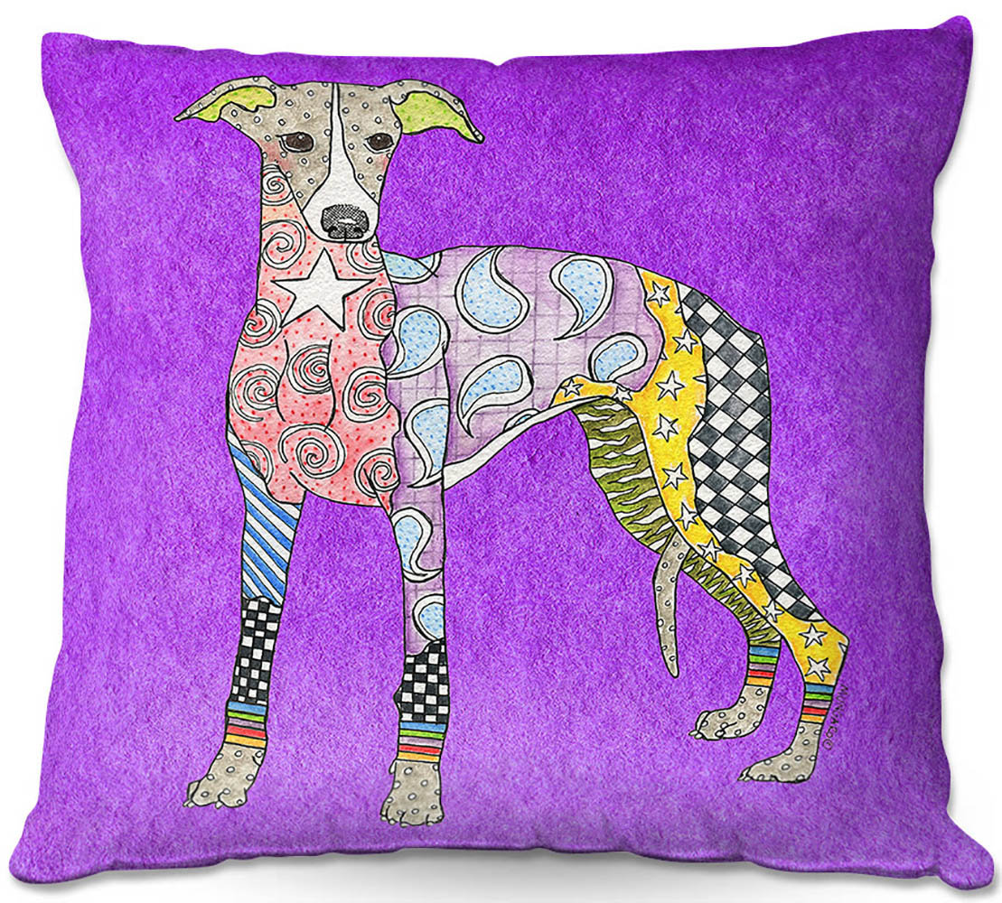 Greyhound Throw DiaNoche Designs Couch Greyhound Throw Pillow - Wayfair Canada