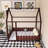 Wood Bed House Bed Frame With Fence-207616643-207616655