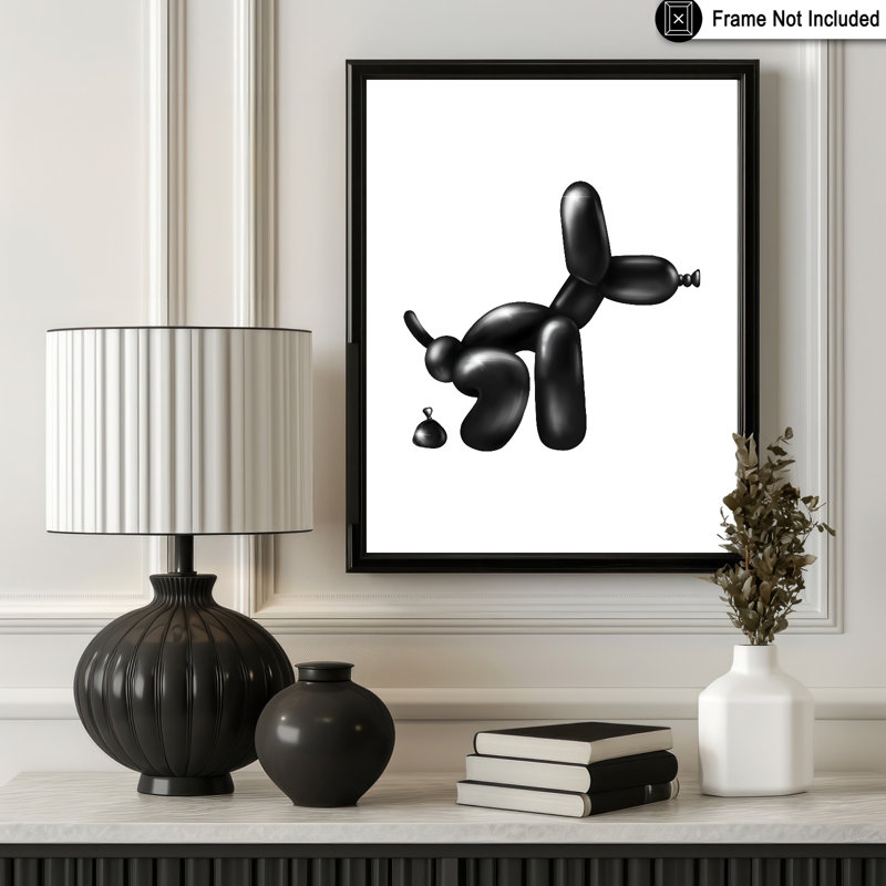 Chien caca en ballon n ° 1, Unframed, Poster, 08"H x 10"W