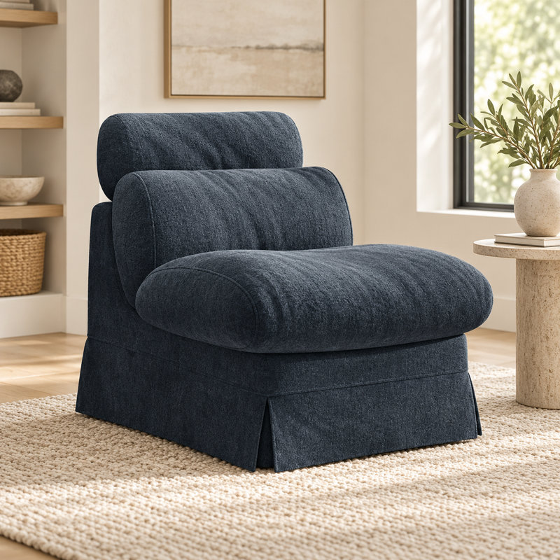 Upholstered 32.6 " Chenille Sofa, Blue