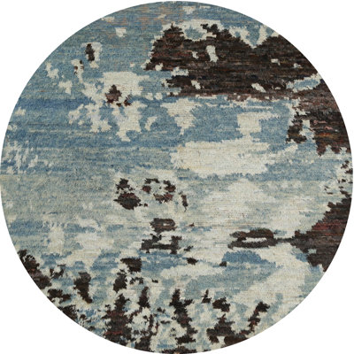 Tapis bleu/noir contemporain