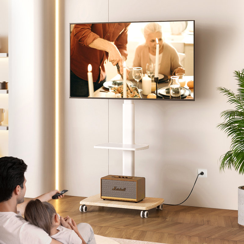 Support mobile avec douille E Series, Blanc