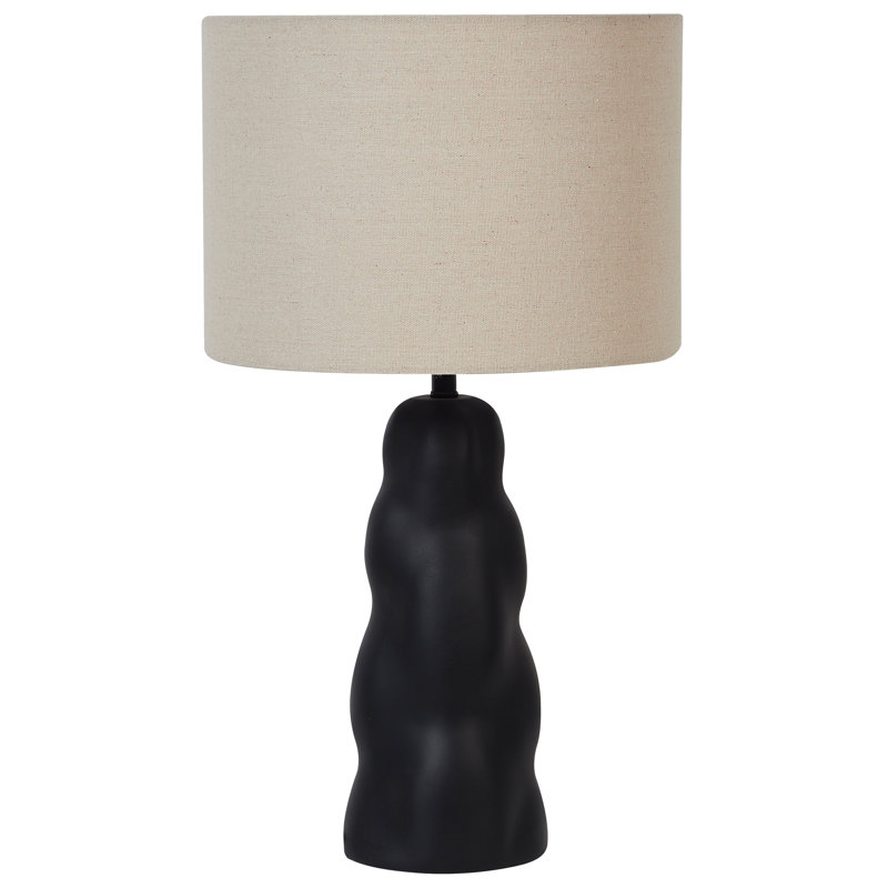 Cirila Beige Table Lamp, Black