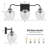 3-Light 24''W Dimmable Black Wrought Iron Bathroom Vanity Lights With Frosted Milk White Shade-2361194-15387340