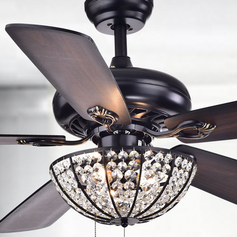 52'' Ceiling Fan with Light Kit, Remotes