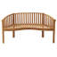 Arik Solid Wood Acacia Three-Person Banana Bench