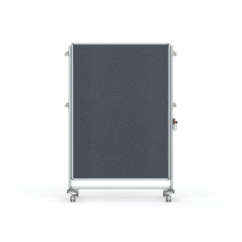 Panneau de bulletin autoportable Nexus, H 4 pi 9 po x l 3 pi 4 po, Gris
