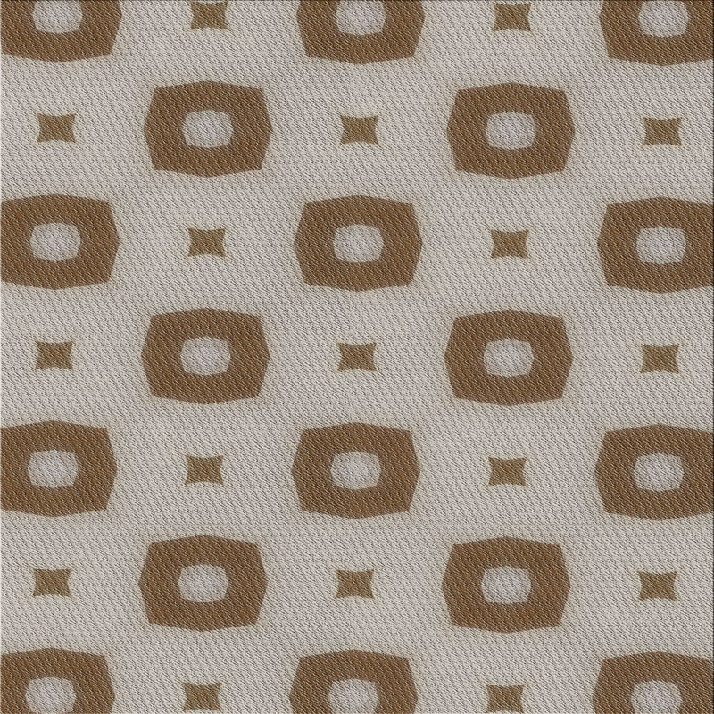 Tapis décoratif géométrique brun sanmiguel, Carré 4 pi
