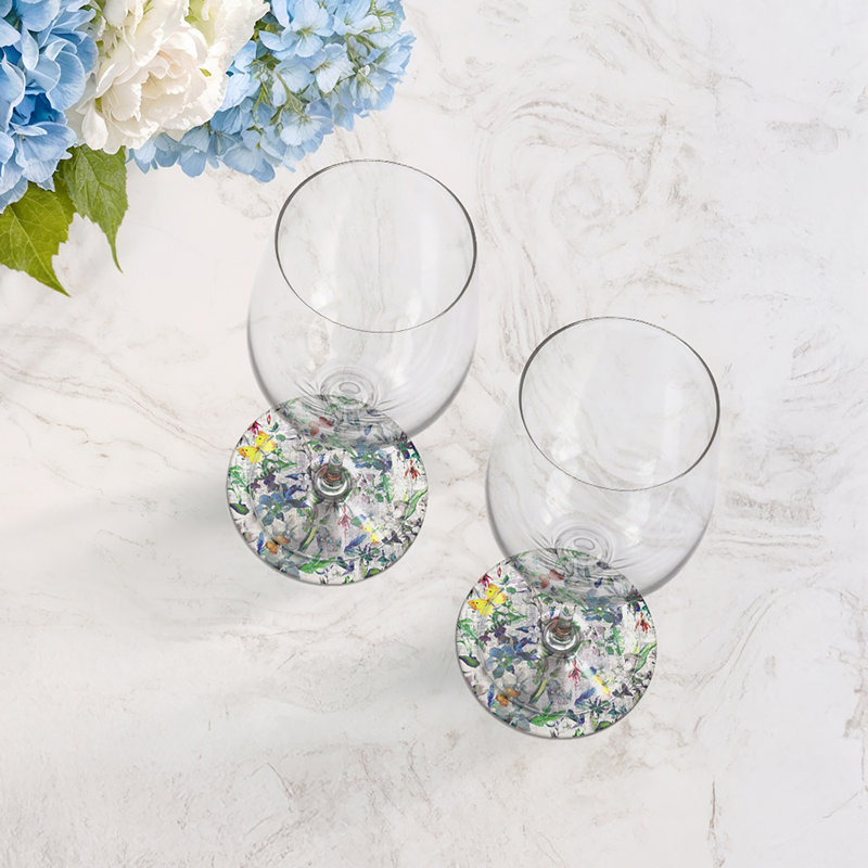 Sous-verres ronds en cuir Garden Fantasia