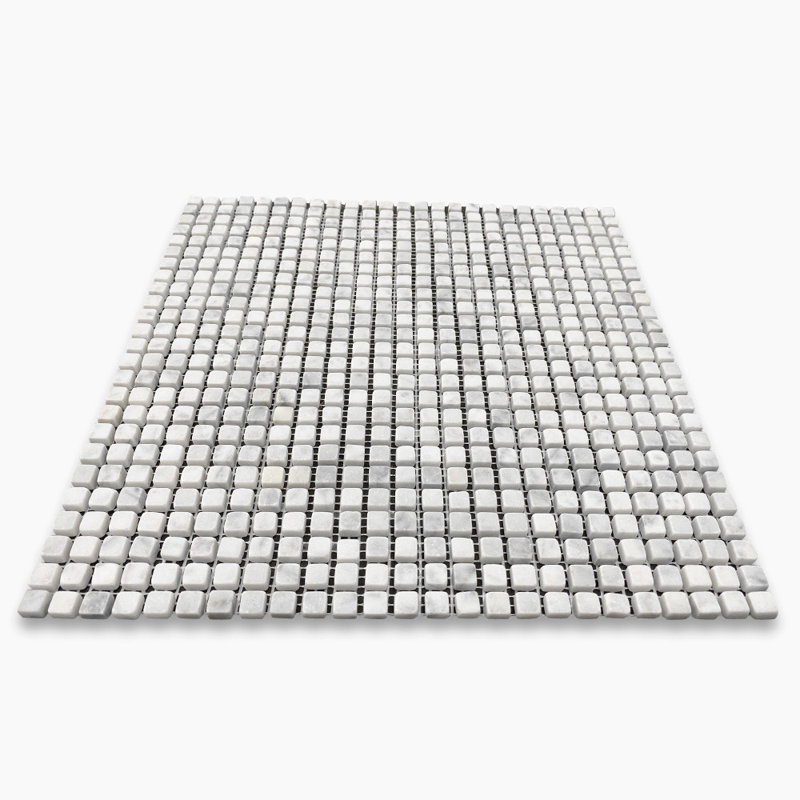 Carreau de mosaïque en marbre 12 po x 12 po, Gris clair