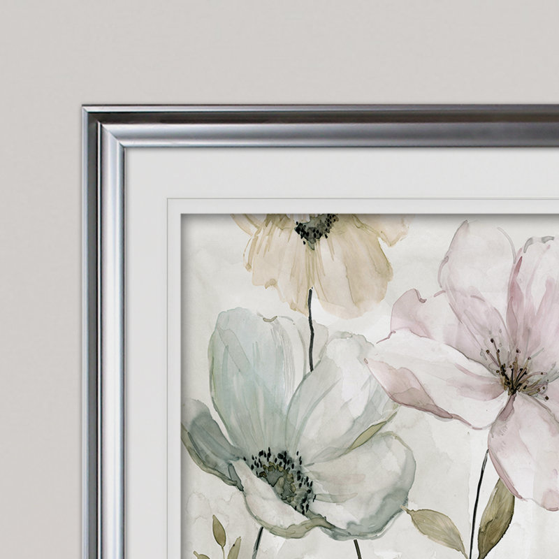 Ameelah " Garden Grays ", Silver, 30" H x 40" W x 1.5"