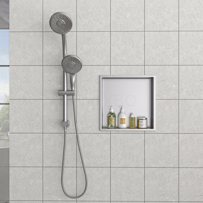 12" X 12" Stainless Steel Shower Niche, Brushed Nickel