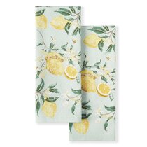 Set of 4 Yellow Traditional Dish Towels 26