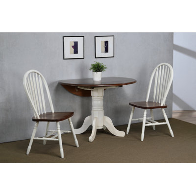 Ashelman Solid Wood Top Pedestal Dining Set